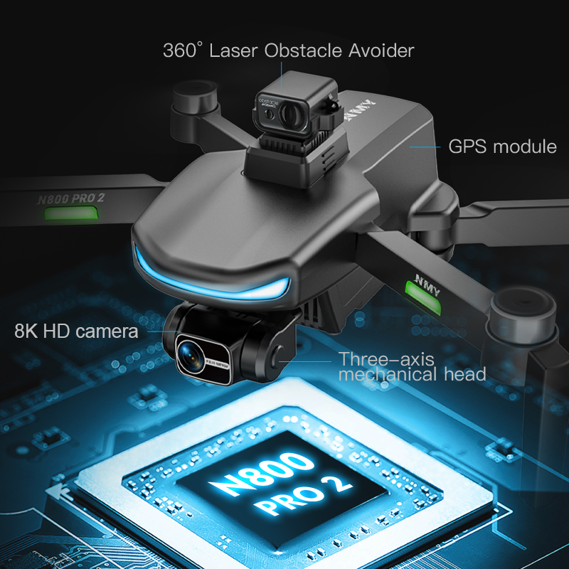 N800 PRO 2 GPS Drone Professio - Drone Gimbal 3 Axis ulasan dan harga