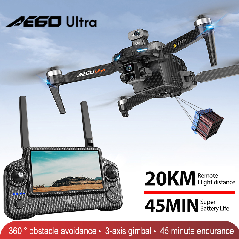 AE60 GPS Drone Professional 8K - Drone Gimbal 3 Axis ulasan dan harga